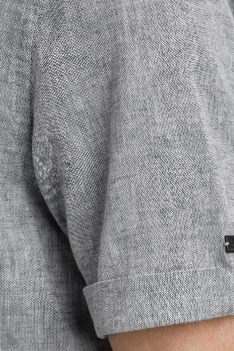 Vanguard short sleeve shirt linen cotton bl